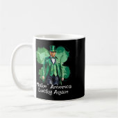 Machen Sie Amerika wieder glücklich Patricks Day F Kaffeetasse (Links)