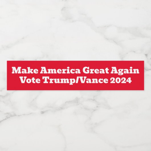 Machen Sie Amerika wieder groß - Trump wählt 2024 Wasserflaschenetikett (Einzelnes Label)