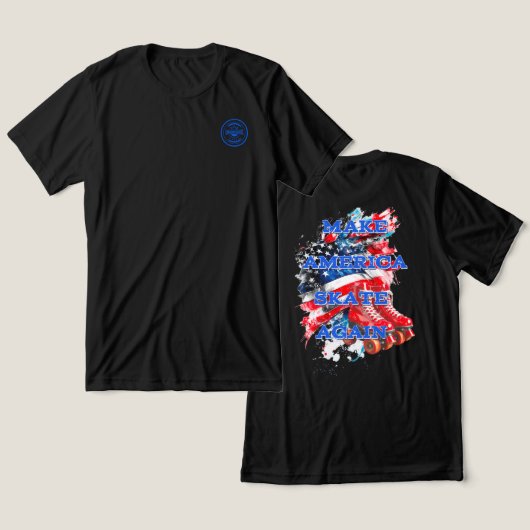 Machen Sie Amerika wieder mit der Fahne zum Skate Tri-Blend Shirt (Design vorne & hinten)