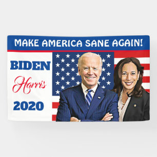 Machen Sie Amerika wieder Sane Biden und Harris 20 Banner