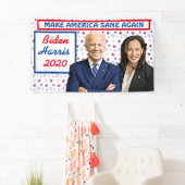 Machen Sie Amerika wieder Sane Biden und Harris 20 Banner (Insitu)
