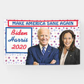 Machen Sie Amerika wieder Sane Biden und Harris 20 Banner (Horizontal)