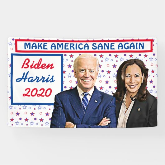 Machen Sie Amerika wieder Sane Biden und Harris 20 Banner (Horizontal)