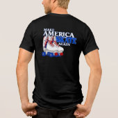 Machen Sie Amerika wieder Skate - zurück-Grafik Tri-Blend Shirt (Rückseite)