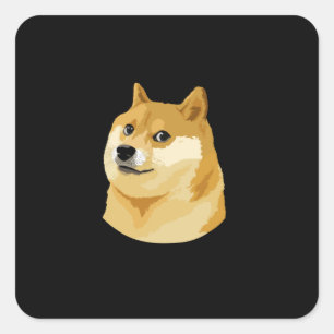 Machen Sie Amerika wieder viel WOW - Dogecoin Doge Quadratischer Aufkleber