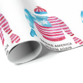 Machen Sie Amerika wieder warm Weihnachtspulli Geschenkpapier (Rolleneckpunkt)