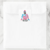 Machen Sie Amerika wieder warm Weihnachtspulli Quadratischer Aufkleber (Tasche)