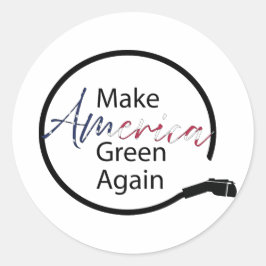 Machen Sie Amerika wieder zu einem grünen Ladegerä Runder Aufkleber