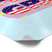 Machen Sie Amerika wieder zu einem Krawatte-Dye-Va Poster (Ecke)