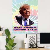 Machen Sie Amerika wieder zu einem Krawatte-Dye-Va Poster (Heimbüro)