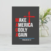 Machen Sie Amerika wieder zu Trump-Maga der Unruhe Dankeskarte (Stehend Vorderseite)