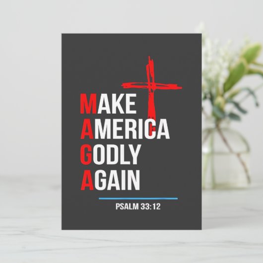 Machen Sie Amerika wieder zu Trump-Maga der Unruhe Dankeskarte (Stehend Vorderseite)