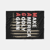 Machen Sie Amerika wieder zum Psalm 33 Fleecedecke (Vorderseite (Horizontal))