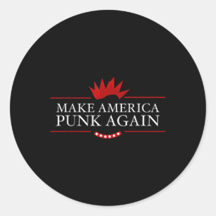 Machen Sie Amerika wieder zum Punk gegen Trump-Roc Runder Aufkleber