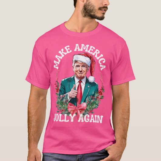 Machen Sie Amerika zum Jolly zu Weihnachten Trump T-Shirt (Vorderseite)