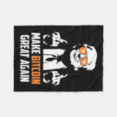 Machen Sie Bitcoin wieder groß Funny Maga Pro Trum Fleecedecke (Vorderseite (Horizontal))