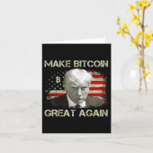 Machen Sie Bitcoin wieder groß Funny Maga Pro Trum Karte (Gelbe Blume)