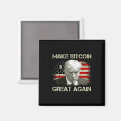 Machen Sie Bitcoin wieder groß Funny Maga Pro Trum Magnet (Vorderseite/Rückseite)