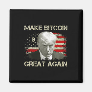 Machen Sie Bitcoin wieder groß Funny Maga Pro Trum Magnet