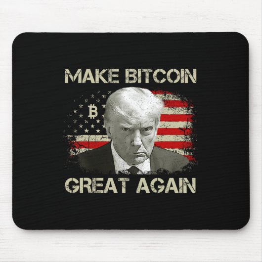 Machen Sie Bitcoin wieder groß Funny Maga Pro Trum Mousepad (Vorne)