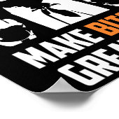 Machen Sie Bitcoin wieder groß Funny Maga Pro Trum Poster (Ecke)