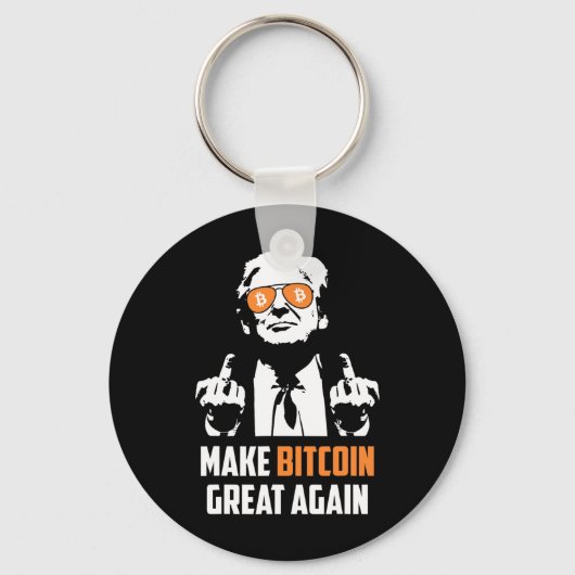 Machen Sie Bitcoin wieder groß Funny Maga Pro Trum Schlüsselanhänger (Vorderseite)