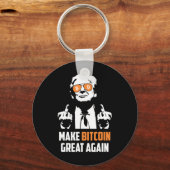 Machen Sie Bitcoin wieder groß Funny Maga Pro Trum Schlüsselanhänger (Vorderseite)