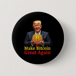 Machen Sie Bitcoin wieder groß Trump Bitcoin Crypt Button