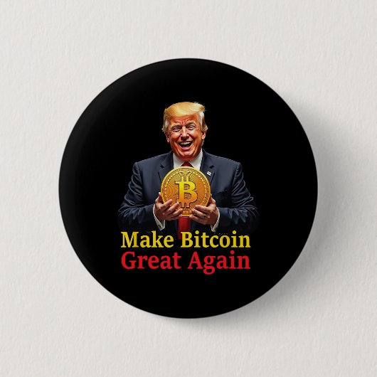 Machen Sie Bitcoin wieder groß Trump Bitcoin Crypt Button (Vorderseite)