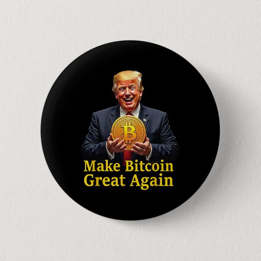 Machen Sie Bitcoin wieder groß Trump Bitcoin Crypt Button (Vorderseite)