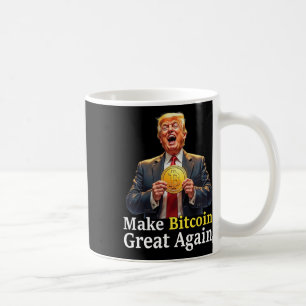 Machen Sie Bitcoin wieder groß Trump Bitcoin Crypt Kaffeetasse