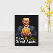 Machen Sie Bitcoin wieder groß Trump Bitcoin Crypt Karte (Gelbe Blume)