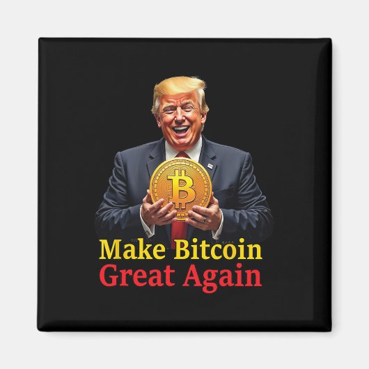 Machen Sie Bitcoin wieder groß Trump Bitcoin Crypt Magnet (Vorne)