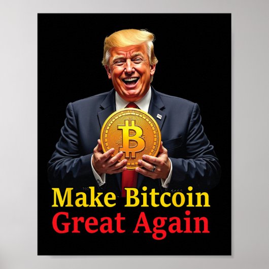 Machen Sie Bitcoin wieder groß Trump Bitcoin Crypt Poster (Vorne)