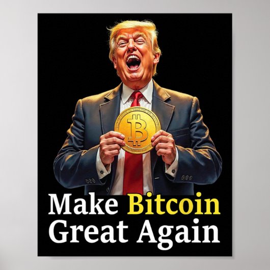 Machen Sie Bitcoin wieder groß Trump Bitcoin Crypt Poster (Vorne)