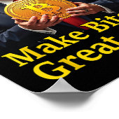 Machen Sie Bitcoin wieder groß Trump Bitcoin Crypt Poster (Ecke)