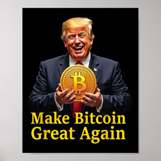 Machen Sie Bitcoin wieder groß Trump Bitcoin Crypt Poster (Vorne)