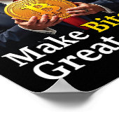Machen Sie Bitcoin wieder groß Trump Bitcoin Crypt Poster (Ecke)
