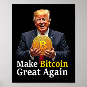 Machen Sie Bitcoin wieder groß Trump Bitcoin Crypt Poster