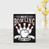 Machen Sie Bowling wieder groß Funny Bowler Karte (Gelbe Blume)