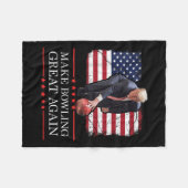 Machen Sie Bowling wieder groß - Funny Trump Bowli Fleecedecke (Vorderseite (Horizontal))