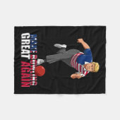 Machen Sie Bowling wieder groß - Funny Trump Bowli Fleecedecke (Vorderseite (Horizontal))