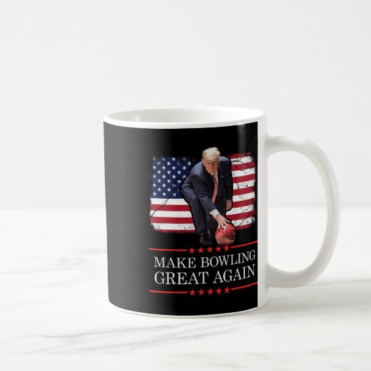 Machen Sie Bowling wieder groß - Funny Trump Bowli Kaffeetasse (Rechts)