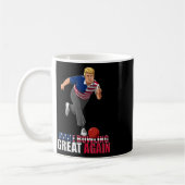 Machen Sie Bowling wieder groß - Funny Trump Bowli Kaffeetasse (Links)
