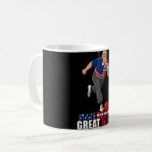 Machen Sie Bowling wieder groß - Funny Trump Bowli Kaffeetasse (Vorderseite Links)