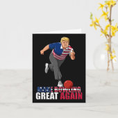 Machen Sie Bowling wieder groß - Funny Trump Bowli Karte (Gelbe Blume)