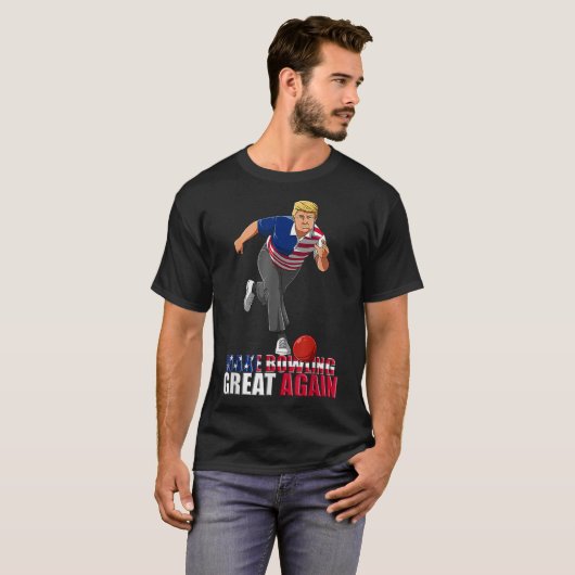 Machen Sie Bowling wieder groß - Funny Trump Bowli T-Shirt (Vorne ganz)