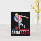 Machen Sie Bowling wieder groß, lustiger Trump-Bow Karte (Gelbe Blume)
