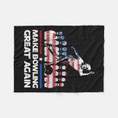 Machen Sie Bowling wieder großartig Trump - US-Fla Fleecedecke (Vorderseite (Horizontal))