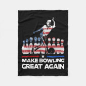 Machen Sie Bowling wieder großartig Trump - US-Fla Fleecedecke (Vorderseite)